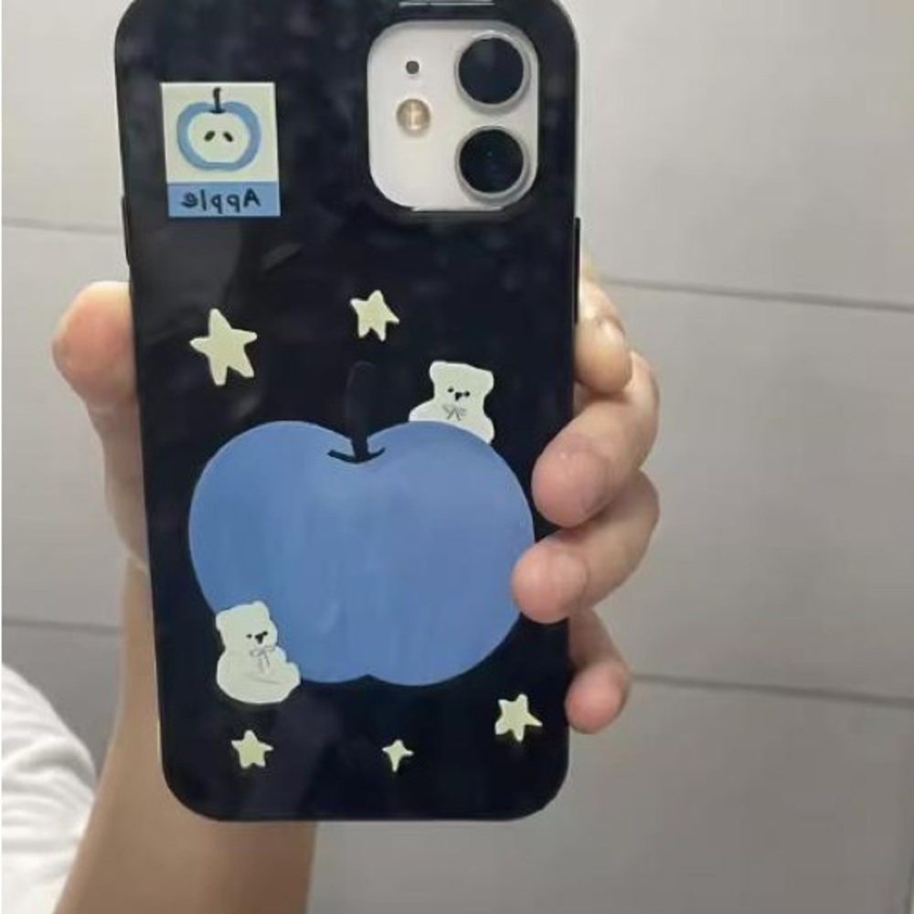 Apple Black and Blue Phone Case